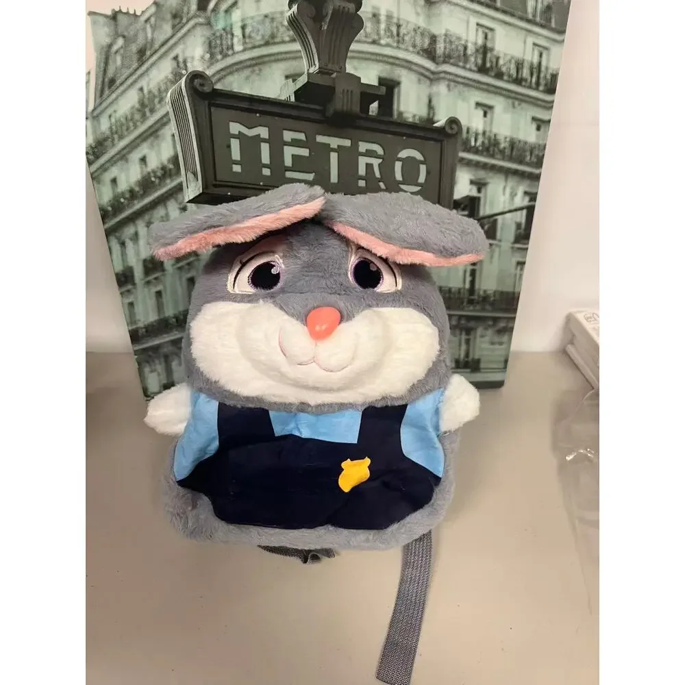 The Cartoon Judy Rabbit Plush Kids Backpack Cute Animal Shoulder Bag